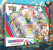 Pokémon Sword and Shield Figure Collection Box sealed with mixed booster packs