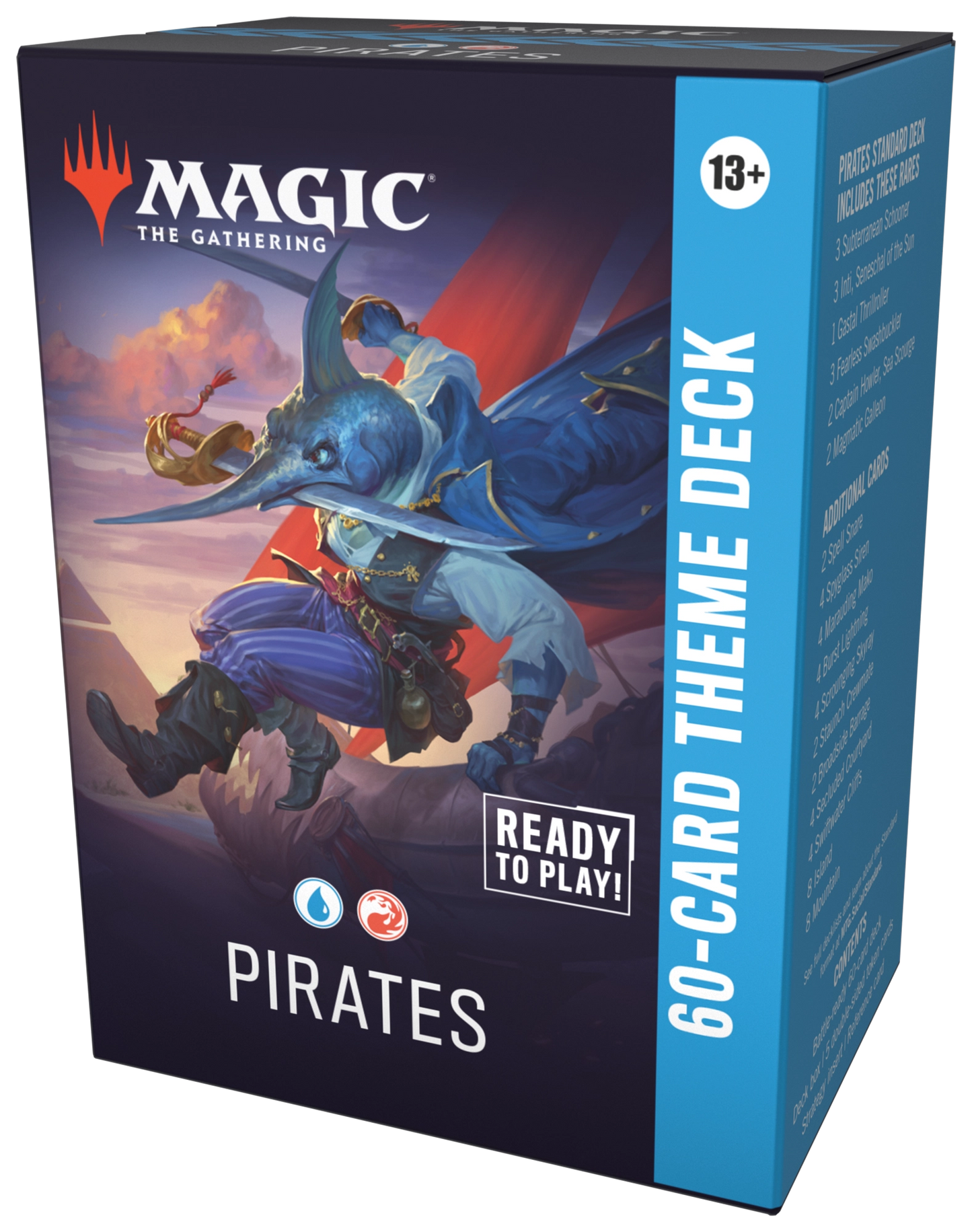 Card game box for 'Magic: The Gathering' with a pirate theme on a white background