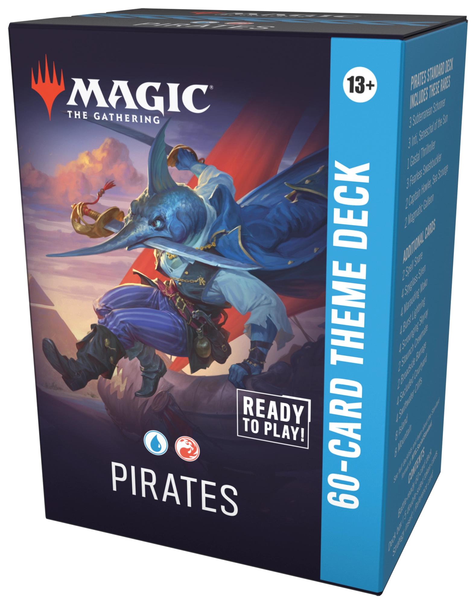 Card game box for 'Magic: The Gathering' with a pirate theme on a white background