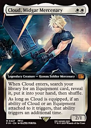 Cloud Midgar Mercenary Extended Art 0427 Final Fantasy Variants Trading Card Game
