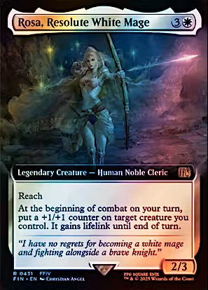 Product image of Final Fantasy Variants Foil: Rosa, Resolute White Mage (0431 - Extended Art)