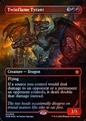 Twinflame Tyrant Borderless Mana Foil 0395 Foundations Variants Magic: The Gathering