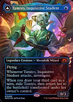 Tamiyo Inquisitive Student Textured Foil Borderless Modern Horizons 3 MH3 Lightly Played Magic the Gathering card