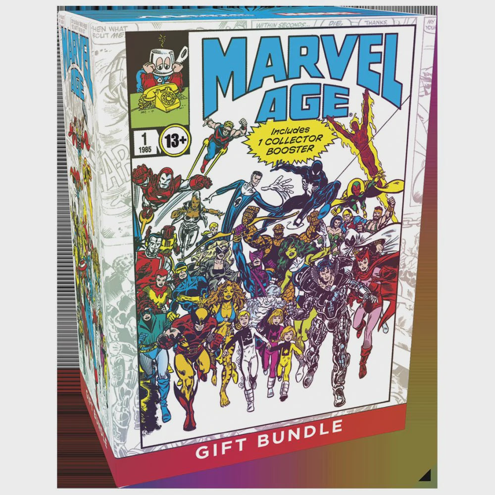 Factory sealed Magic: The Gathering Marvel Super Heroes Gift Bundle containing 9 Play Boosters, 1 Collector Booster, promo card and premium accessories.