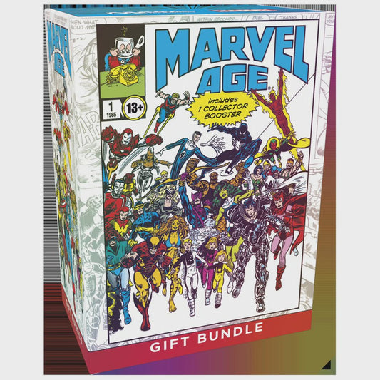 Factory sealed Magic: The Gathering Marvel Super Heroes Gift Bundle containing 9 Play Boosters, 1 Collector Booster, promo card and premium accessories.