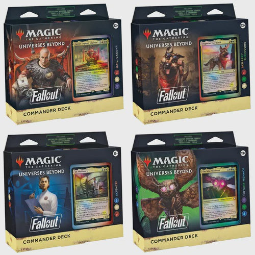 Magic the Gathering Universes Beyond Fallout Commander Deck – 100-Card Set with Tokens and Box