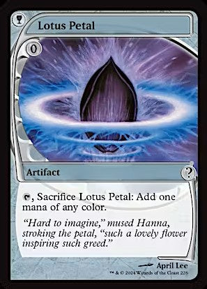 Lotus Petal Magic: The Gathering artifact card from Mystery Booster 2.