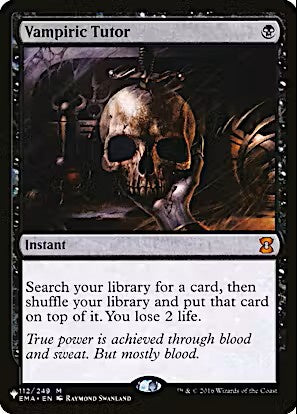 Vampiric Tutor Magic: The Gathering card from Mystery Booster / The List reprint slot.