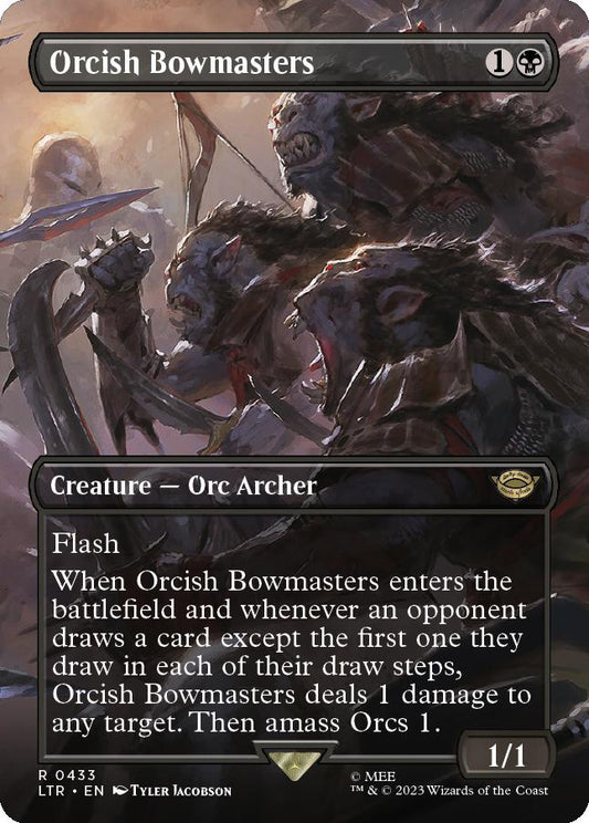 Orcish Bowmasters Borderless Foil – The Lord of the Rings MTG Variant