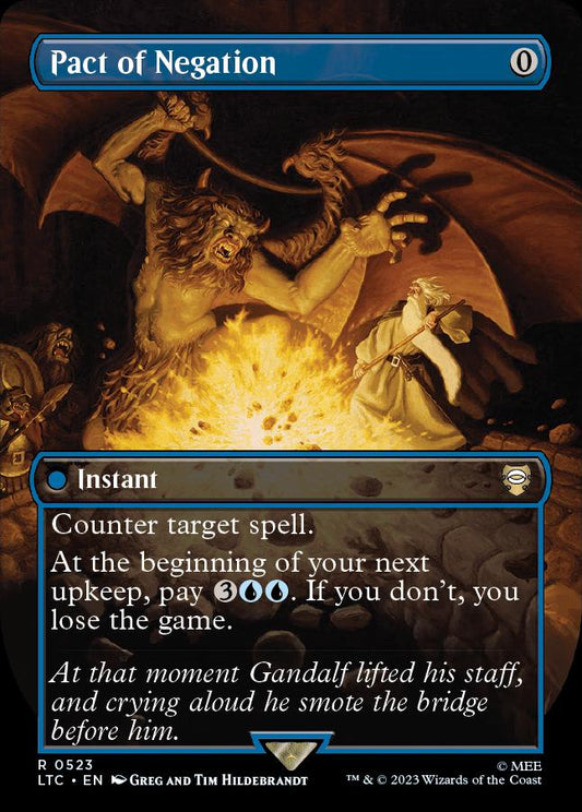 Pact of Negation 0523 – Borderless Variant – LOTR Commander MTG Card