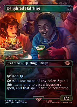 Delighted Halfling - The Lord of the Rings: Tales of Middle-earth #402 (Borderless Foil)