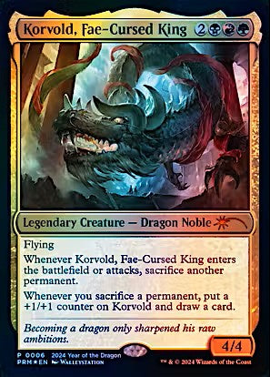 Korvold, Fae-Cursed King – Year of the Dragon Promo Foil – MTG Card