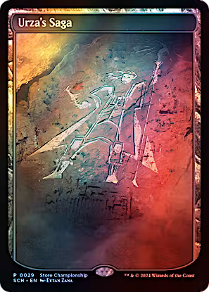 Urza's Saga #29 Store Championship Promo Foil from Magic the Gathering Game Day and Store Championship Promos GAME, Near Mint premium MTG land.