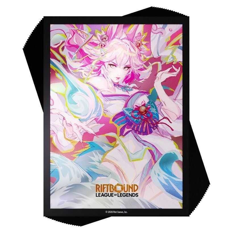 Riftbound League of Legends TCG Spirit Blossom Ahri Spiritforged card sleeves.