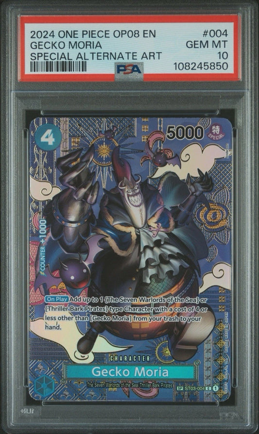2024 One Piece Two Legends Special Alt Art Gecko Moria #ST03-004 PSA 10 GEM MINT