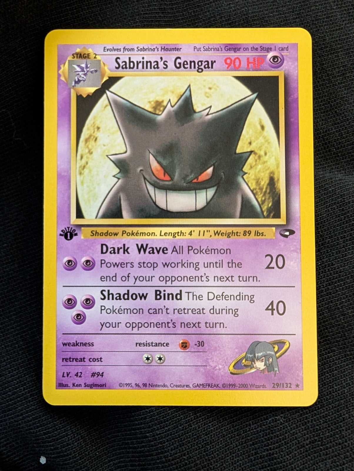 Product image of Sabrina’s Gengar – 1st Edition Gym Challenge 29/132 (NM)