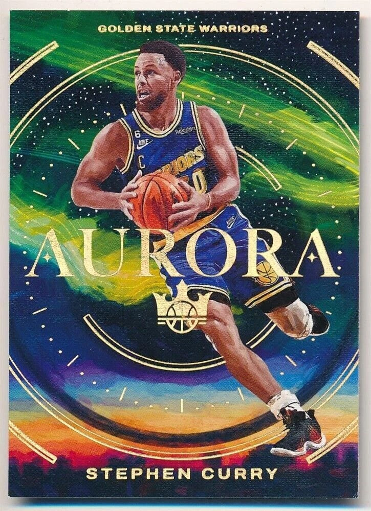 Stephen Curry 2022/23 Panini Court Kings #10 Aurora Insert Warriors SP