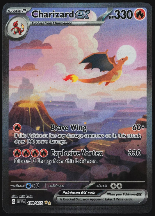 Product image of Charizard ex (Illustration Rare) – Pokémon TCG: Scarlet & Violet 151 199/165 (Holo, Near Mint) | Collector’s Edition
