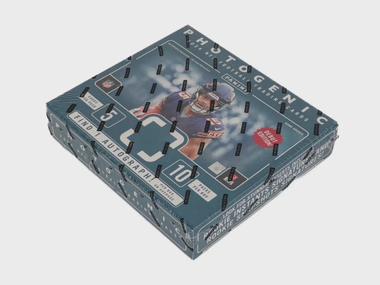 2024 Panini Photogenic Football Hobby Box featuring NFL stars, rookies, and premium autograph cards