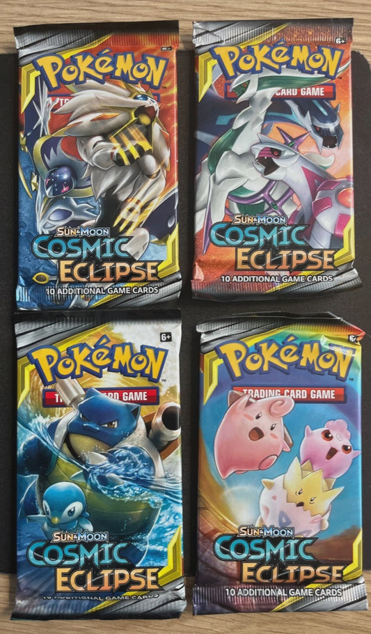 Pokemon Cosmic Eclipse booster pack Sun and Moon sealed assorted artwork