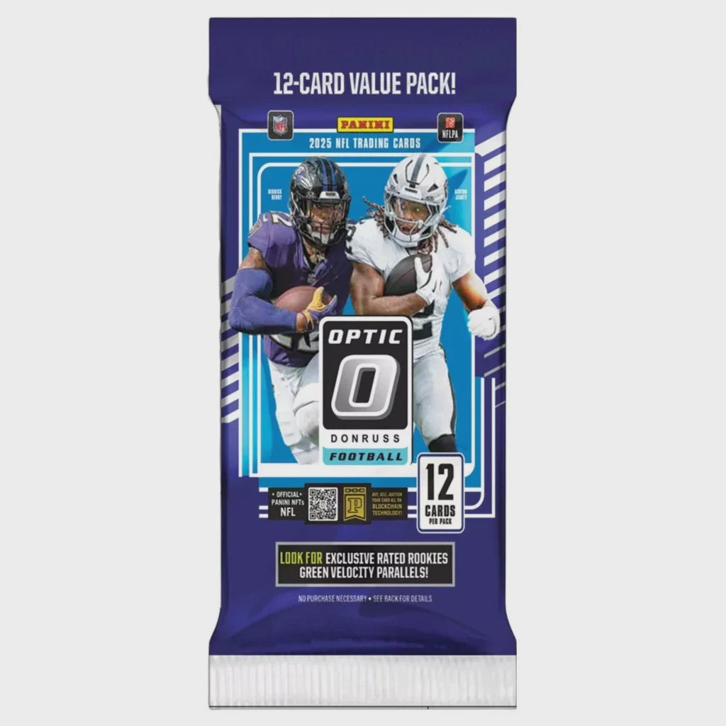 2025 Panini Donruss Optic Football Fat Pack – 12 Cards