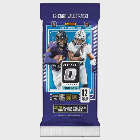 2025 Panini Donruss Optic Football Fat Pack – 12 Cards