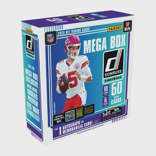 2025 Panini Donruss Football Mega Box sealed trading card product
