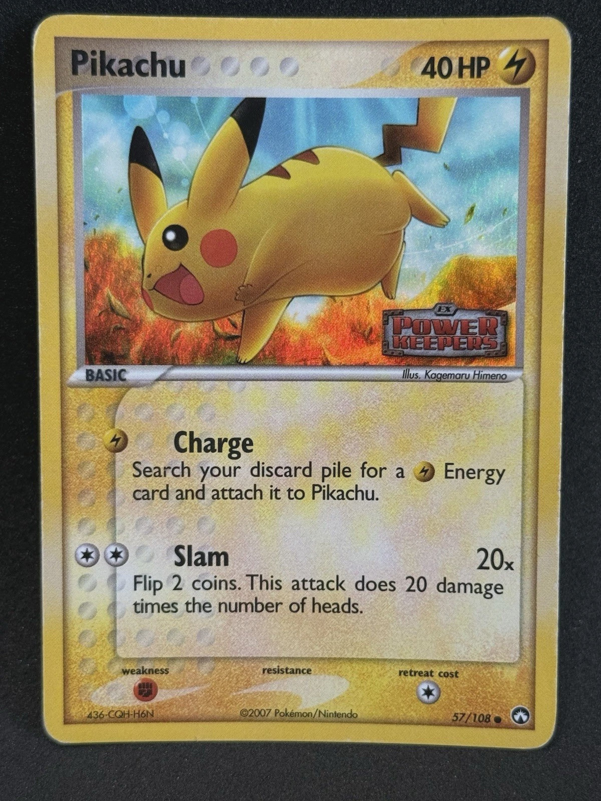 Pokemon Pikachu 57/108 Power Keepers Reverse Holo Stamp NM LP Card
