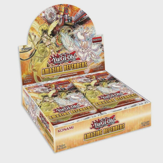 Yu-Gi-Oh! Amazing Defenders English Booster Box factory sealed with 24 booster packs by Konami.