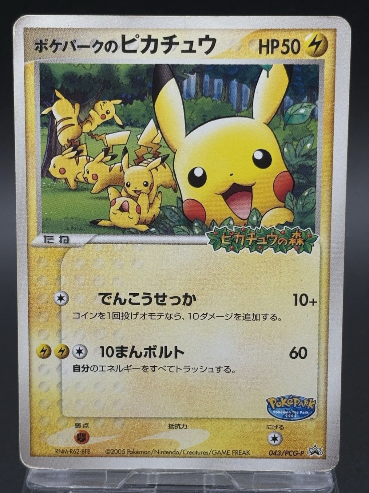 PokéPark’s Pikachu 043/PCG-P promo Forest attraction Moderately Played Pokemon card