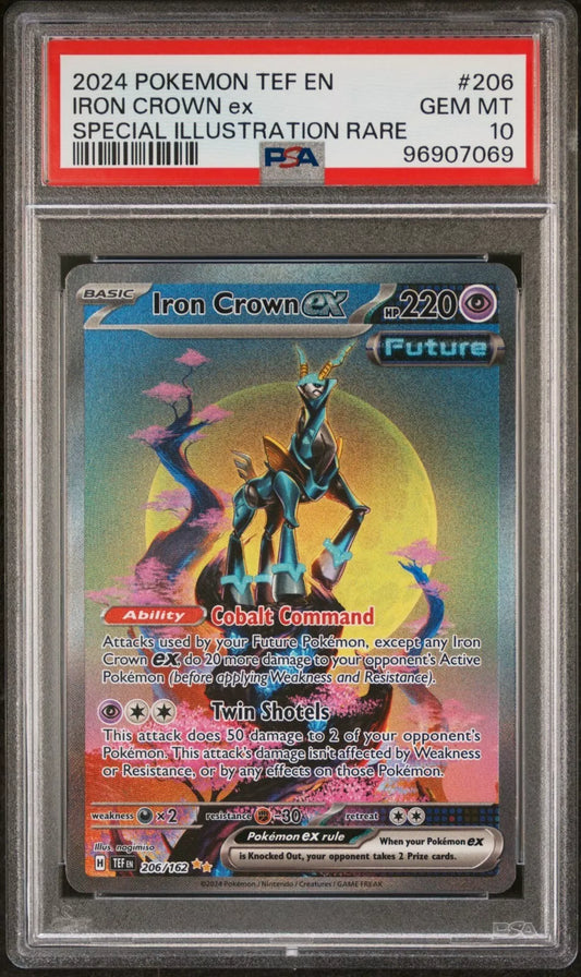 PSA 10 Iron Crown ex 206/162 Special Illustration Rare | Pokémon Temporal Forces