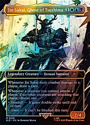 Secret Lair Jin Sakai Ghost of Tsushima 2226 Foil Magic The Gathering card.