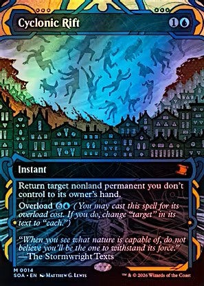 Cyclonic Rift Silver Scroll Foil Secrets of Strixhaven Mystical Archive SOA Magic the Gathering card
