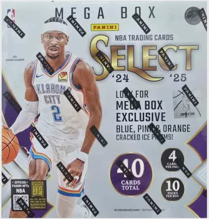 Basketball trading card box with player image and promotional text