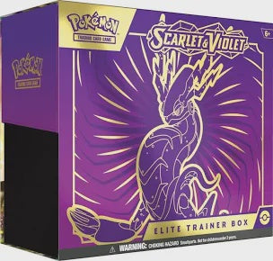 Pokémon Scarlet & Violet Elite Trainer Box featuring Miraidon – Trading Card Game Sealed Product