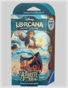 Disney Lorcana Azurite Sea Starter Deck Amber & Ruby – Series 6 60-Card TCG Set