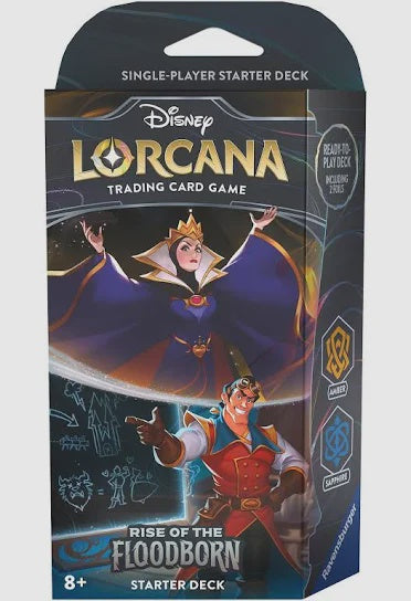 Disney Lorcana Rise of the Floodborn Starter Deck – TCG Series 2 60-Card Set
