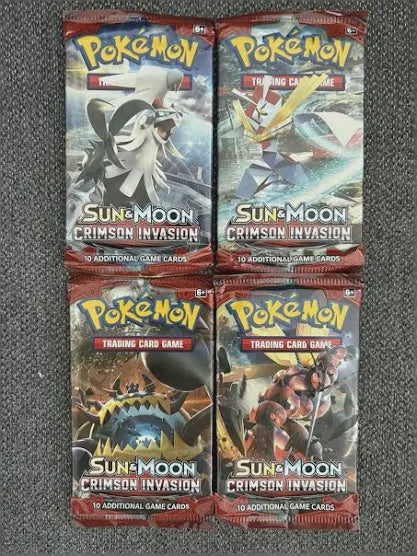 Pokemon Sun & Moon Crimson Invasion Booster Pack Artwork Variant Sealed Pack
