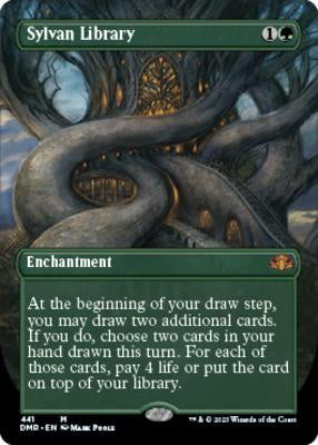 MTG Sylvan Library Borderless Foil – Dominaria Remastered Variant