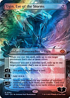 Ugin Eye of the Storms 0382 Borderless Reversible Foil Tarkir Dragonstorm Variants MTG Card