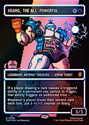 Krang the All-Powerful 0086 Borderless Surge Foil variant from Teenage Mutant Ninja Turtles Eternal-Legal series.