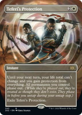 Magic: The Gathering Teferi’s Protection Borderless Foil Double Masters 2022