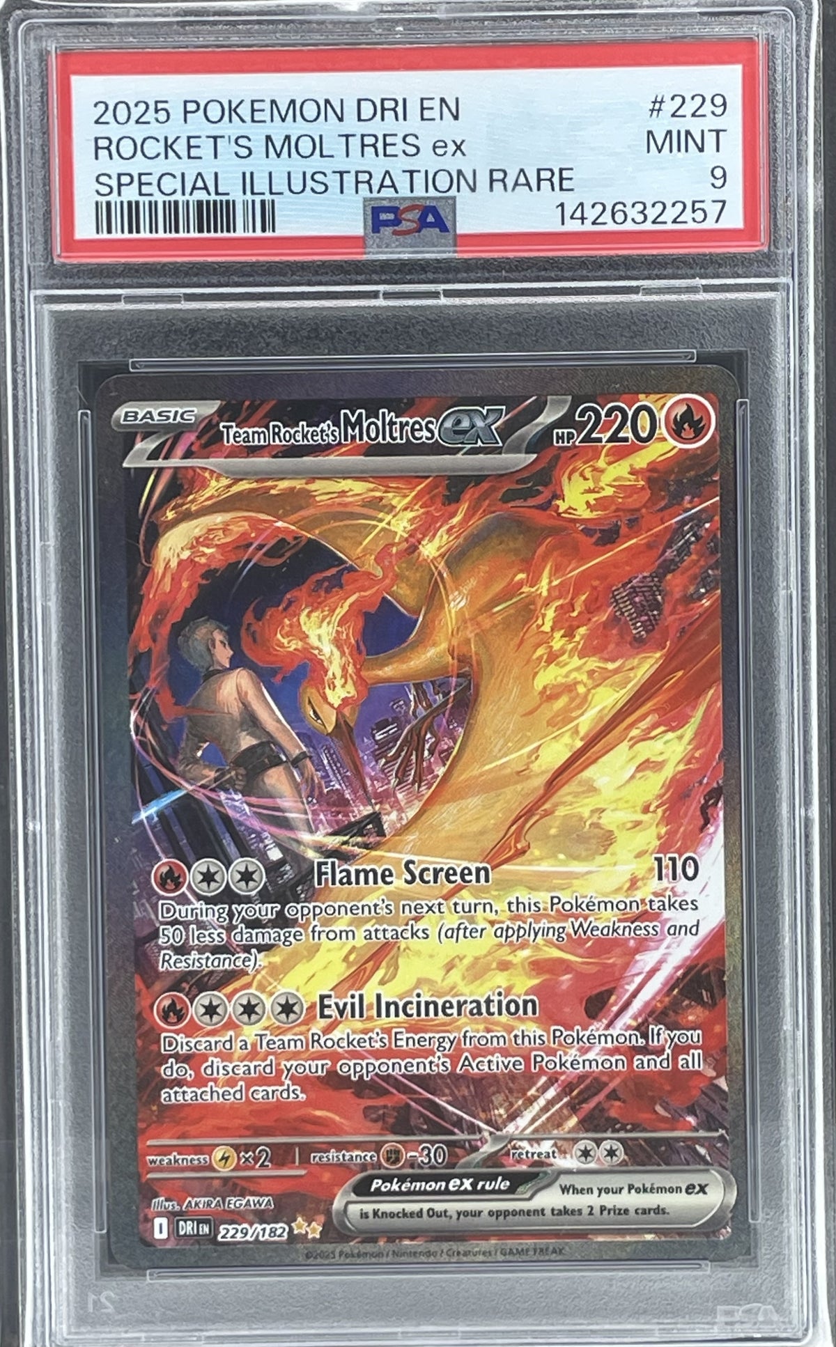 Team Rocket's Moltres SIR Destined Rivals PSA 9