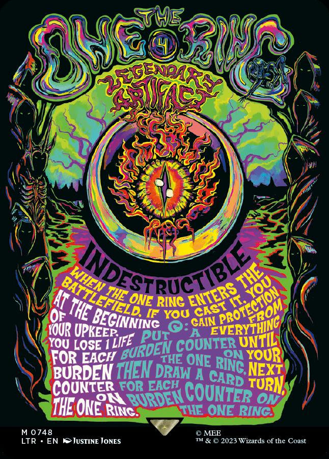 The One Ring 0748 Borderless Poster Lord of the Rings Tales of Middle-earth MTG Card