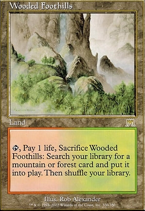 Wooded Foothills Onslaught Original Fetch Land MTG Card
